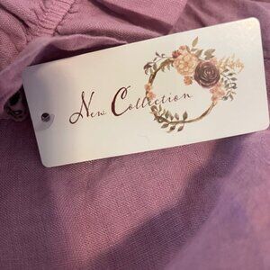 Meo Meli Los Angeles Linen Peasant Blouse NWT